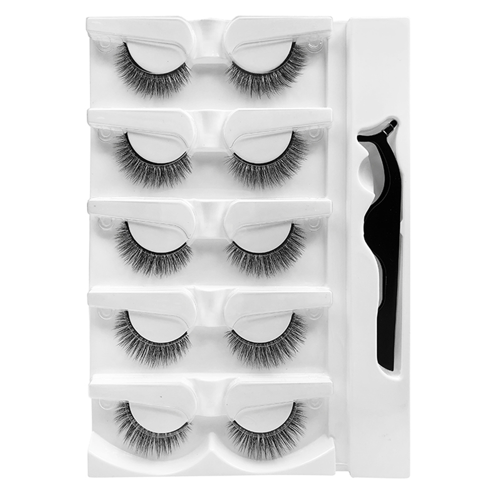 Sensitive Lash Glue - 5 PAIRS Glue-Free False Eyelashes with