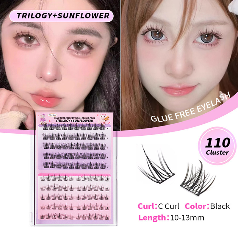 Eyelash Extension No 10 - 100-160Cluster Eyelash Extension No Need Glue