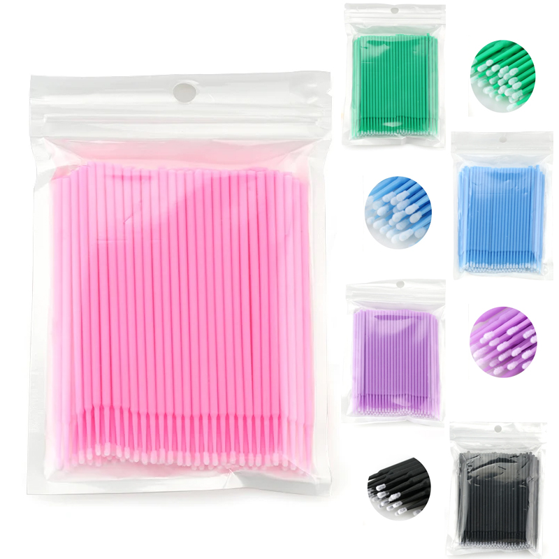 Eyelash Extension Removal - 50/100PCS Disposable Micro Brushes Eyelashes Extension