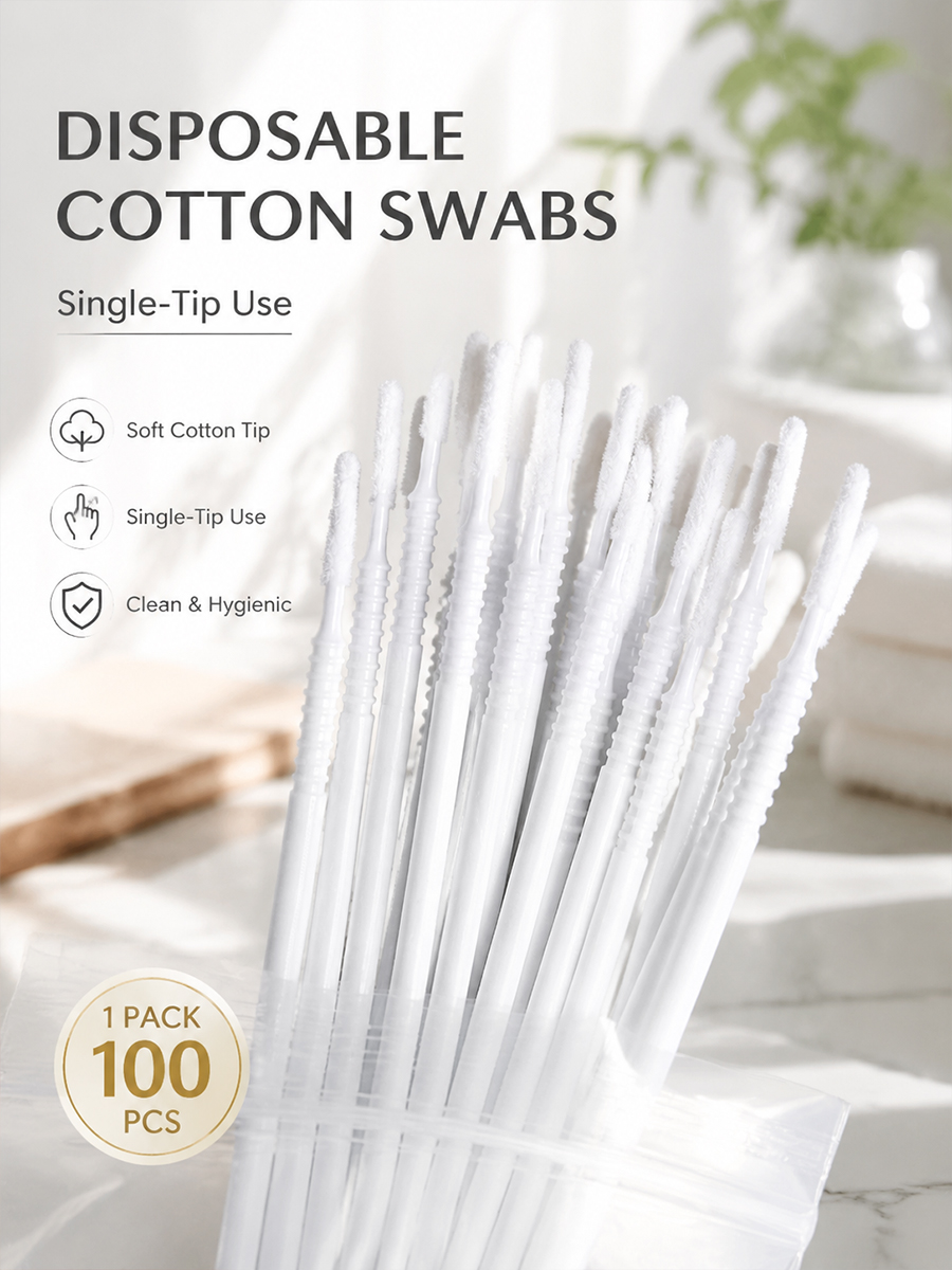 Eyelash Extension Removal - Disposable Long Cotton Swabs Eyelash Extensions