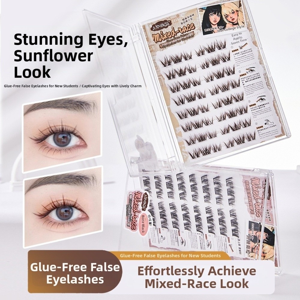 Eyelash Extension No 8 - Thick Self Adhesive False Eyelashes Comic