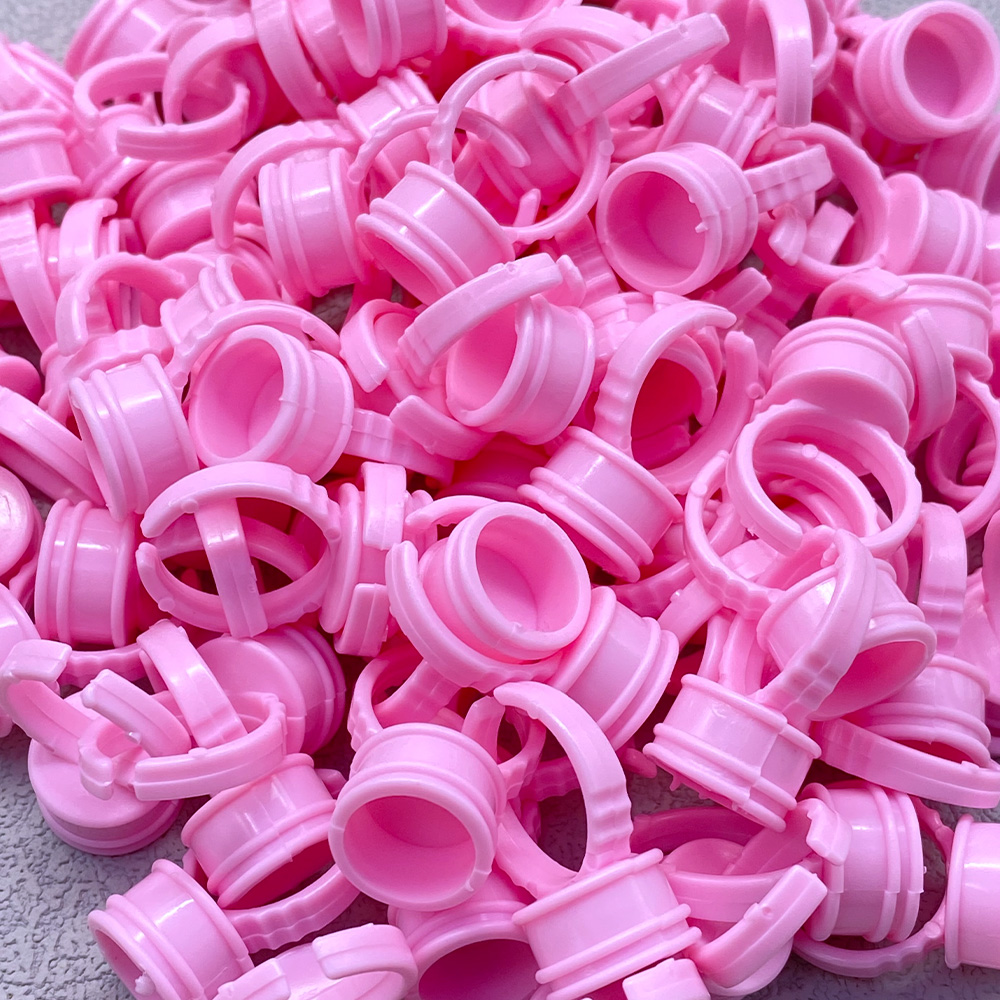100Pcs Disposable Glue Ring Cu - Eyelash Extension Fan review and price