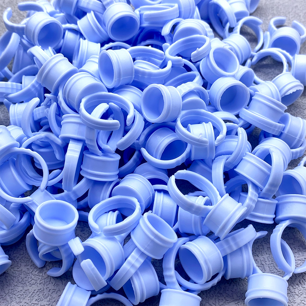 100Pcs Disposable Glue Ring Cu - Eyelash Extension Fan review and price