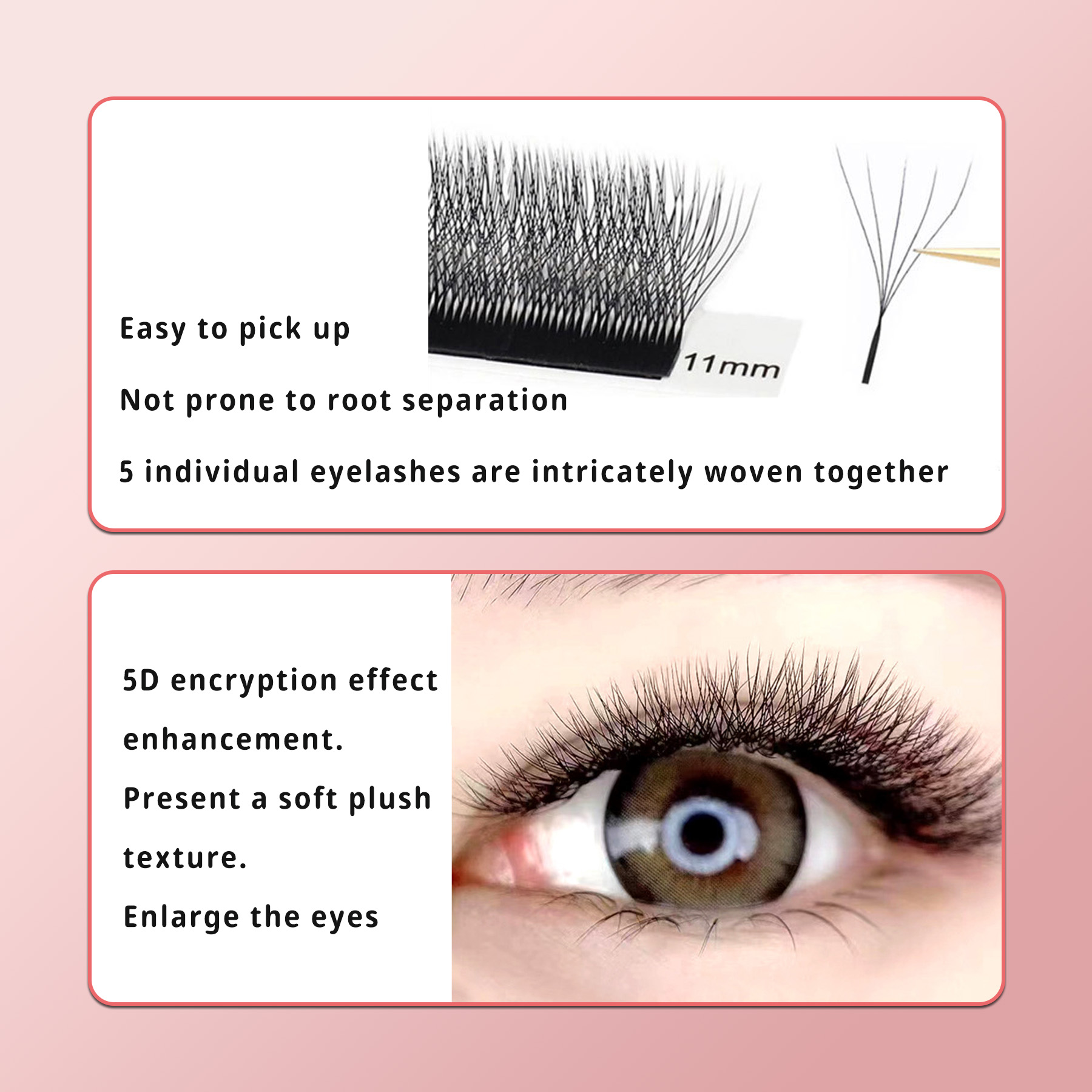 5D Hybrid Extension Eyelashes  - Eyelash Extension Hybrid review and price