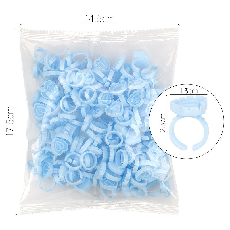100Pcs Disposable Glue Ring Ho - Eyelash Extension Fan review and price