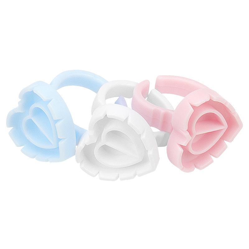 100Pcs Disposable Glue Ring Ho - Eyelash Extension Fan review and price