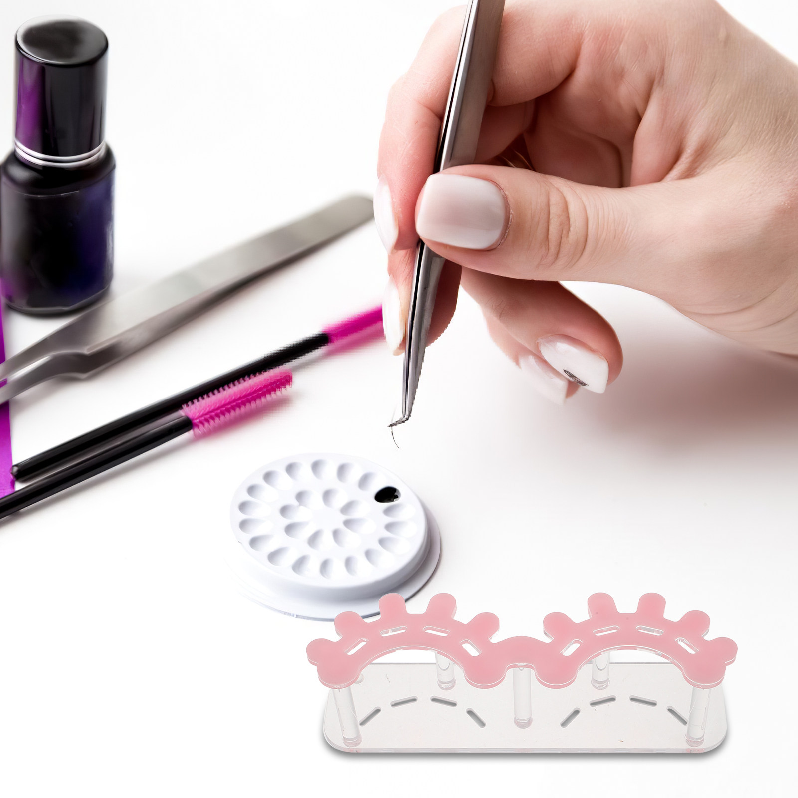Acrylic Tweezer Display Stand  - Eyelash Extension No 8 review and price