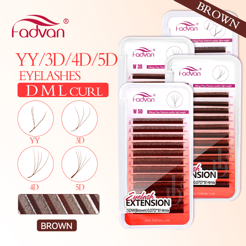 FADVAN Brown 4D/3D/5D lashes W - Eyelash Extension Fan review and price