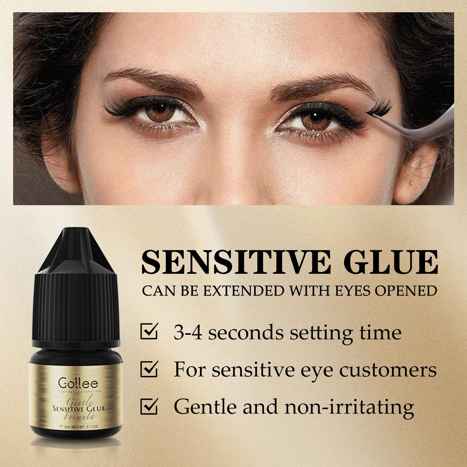 Gollee Eyelash Adhesive Cluste - Sensitive Lash Glue review and price